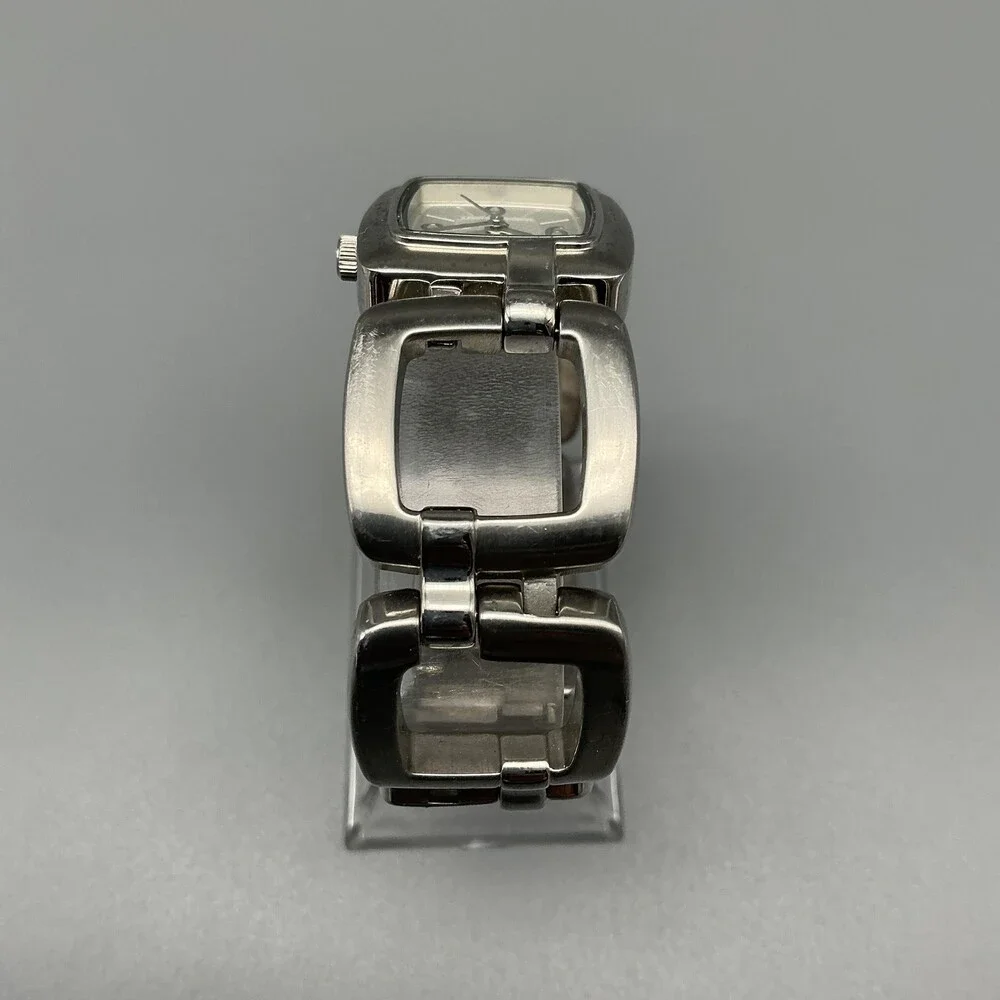 Fossil Womens Watch 24mm Stainless Steel ES-2277 Square Links New Battery 6.5